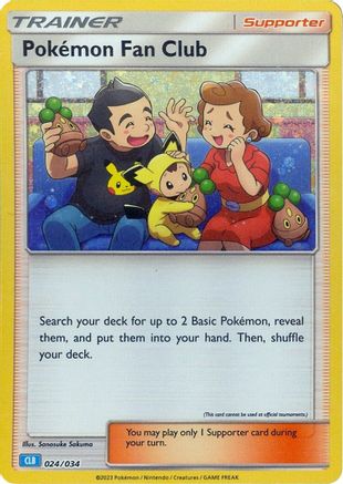 POKEMON TCG - Pokemon Fan Club (CLB) 024/034 Trading Card Game Classic - Classic Collection
