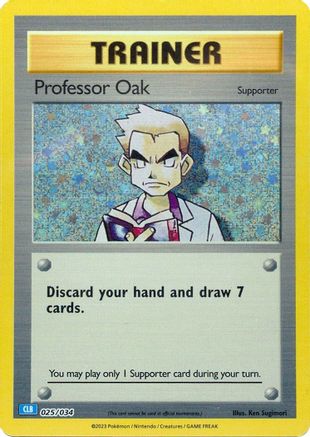 POKEMON TCG - Professor Oak (CLB) 025/034 Trading Card Game Classic - Classic Collection