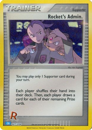 POKEMON TCG - Rocket's Admin. (CLB) 027/034 Trading Card Game Classic - Classic Collection