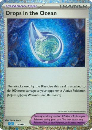 POKEMON TCG - Drops in the Ocean 021/034 Trading Card Game Classic - Classic Collection