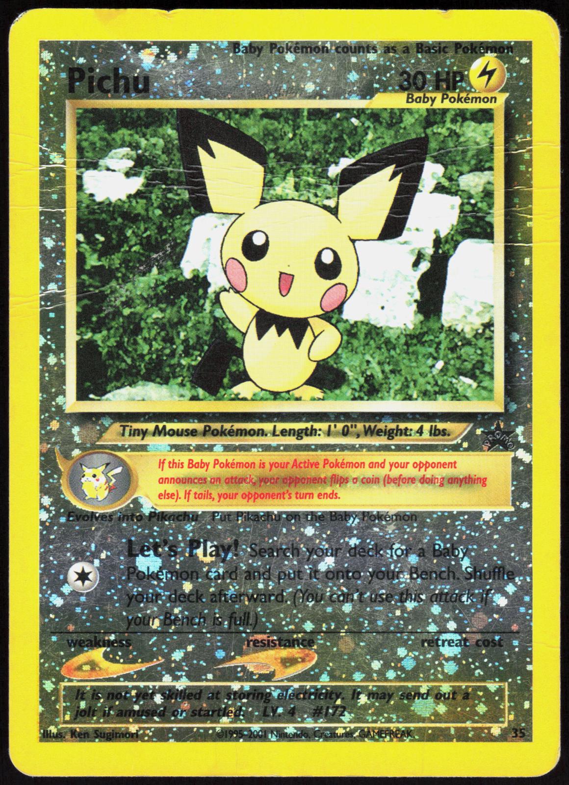 PICHU 35 WIZARDS BLACK STAR PROMOS POKEMON PROMO REVERSE HOLO HP