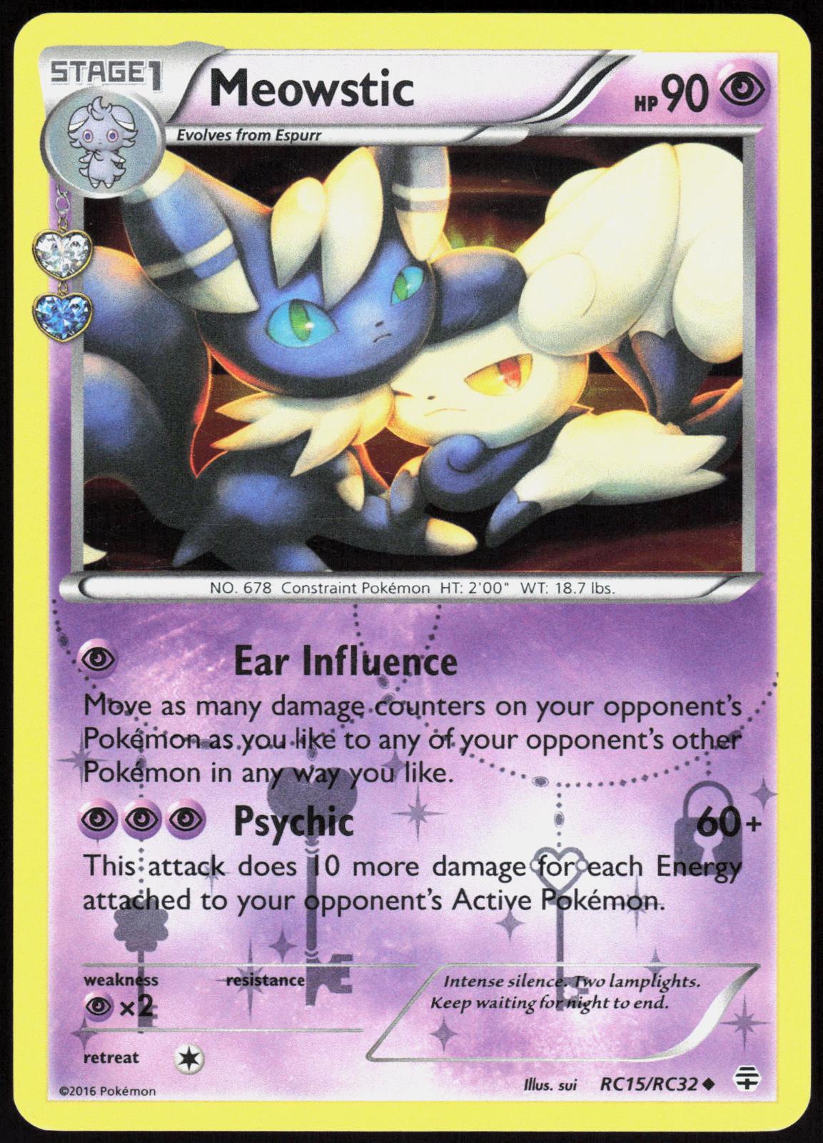 MEOWSTIC RC15/RC32 GENERATIONS POKEMON UNCOMMON HOLO NM