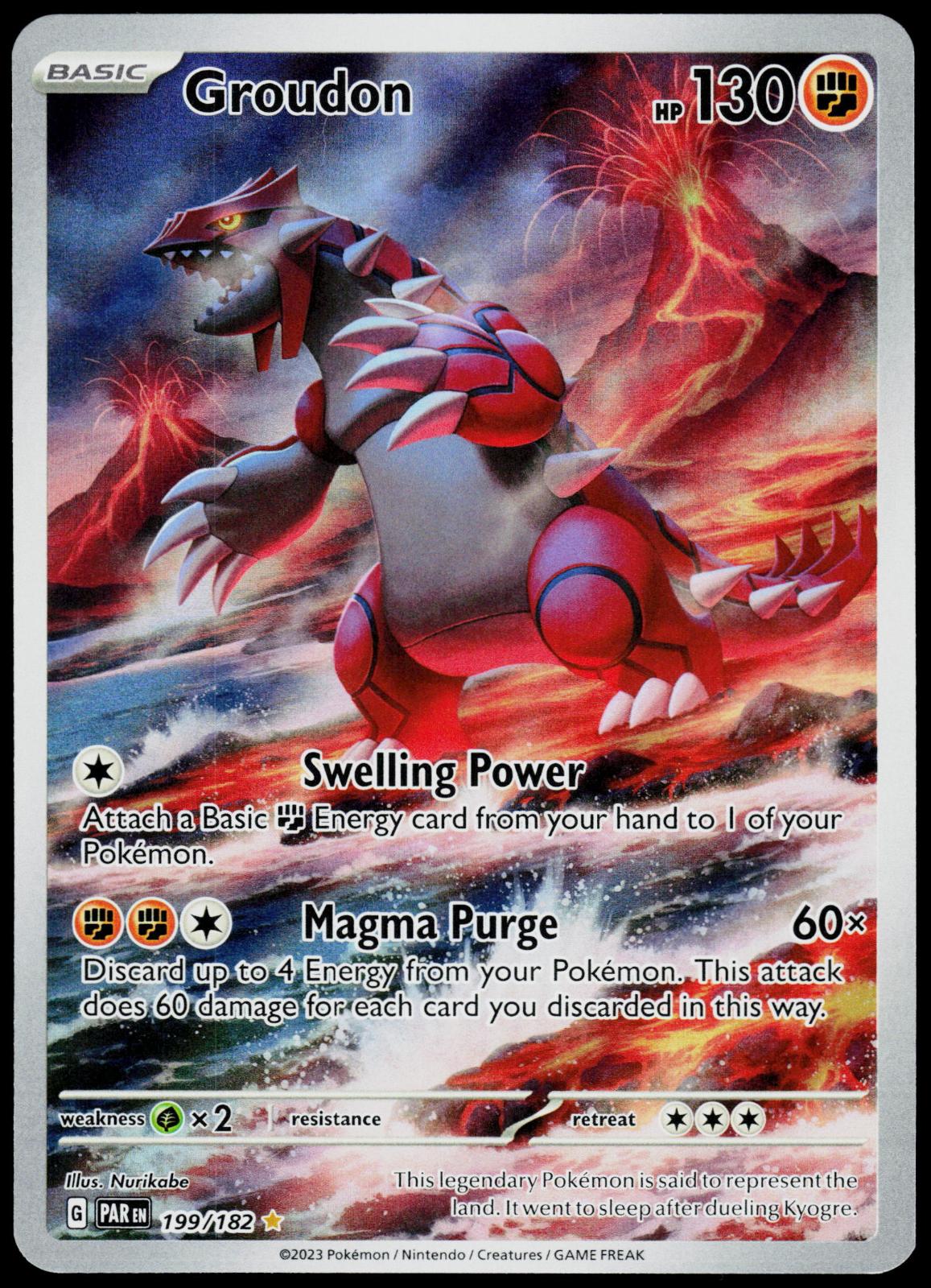 GROUDON 199/182 PARADOX RIFT ILLUSTRATION RARE LP