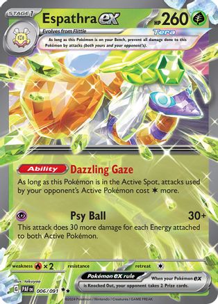 POKEMON TCG - Espathra ex 006/091 SV Paldean Fates - Double Rare