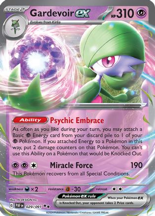 POKEMON TCG - Gardevoir ex 029/091 SV Paldean Fates - Double Rare