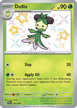 POKEMON TCG - Dolliv 103/091 SV Paldean Fates - Shiny Rare