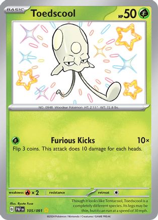 POKEMON TCG - Toedscool 105/091 SV Paldean Fates - Shiny Rare