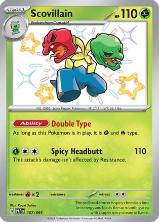 POKEMON TCG - Scovillain 107/091 SV Paldean Fates - Shiny Rare