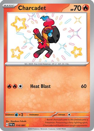 POKEMON TCG - Charcadet 114/091 SV Paldean Fates - Shiny Rare