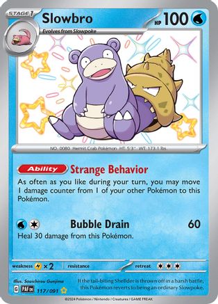 POKEMON TCG - Slowbro 117/091 SV Paldean Fates - Shiny Rare