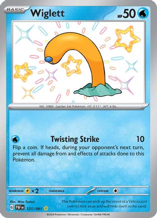 POKEMON TCG - Wiglett 121/091 SV Paldean Fates - Shiny Rare