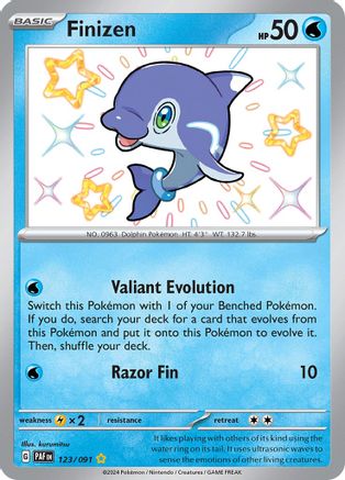 POKEMON TCG - Finizen 123/091 SV Paldean Fates - Shiny Rare