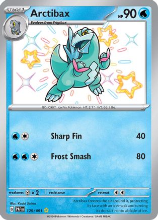 POKEMON TCG - Arctibax 129/091 SV Paldean Fates - Shiny Rare
