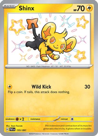 POKEMON TCG - Shinx 135/091 SV Paldean Fates - Shiny Rare