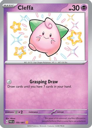 POKEMON TCG - Cleffa 150/091 SV Paldean Fates - Shiny Rare