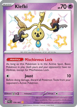 POKEMON TCG - Klefki 159/091 SV Paldean Fates - Shiny Rare