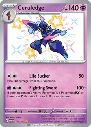 POKEMON TCG - Ceruledge 162/091 SV Paldean Fates - Shiny Rare