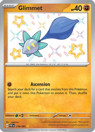 POKEMON TCG - Glimmet 179/091 SV Paldean Fates - Shiny Rare