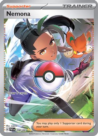 POKEMON TCG - Nemona 238/091 SV Paldean Fates - Special Illustration Rare