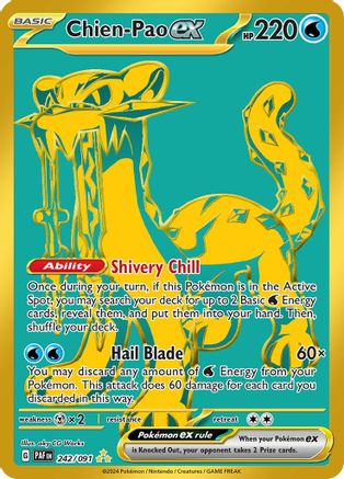 POKEMON TCG - Chien-Pao ex 242/091 SV Paldean Fates - Hyper Rare