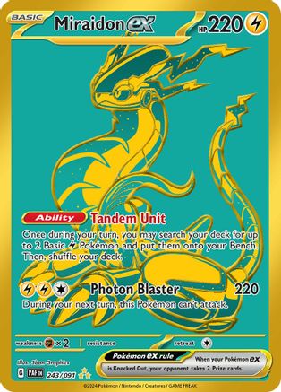 POKEMON TCG - Miraidon ex 243/091 SV Paldean Fates - Hyper Rare