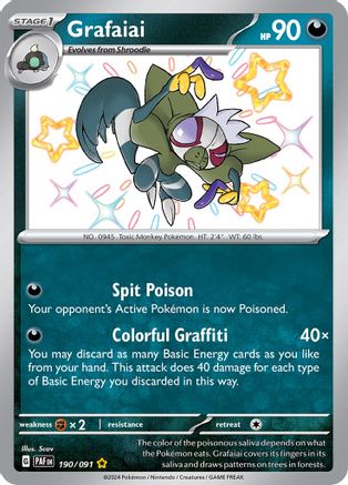 POKEMON TCG - Grafaiai 190/091 SV Paldean Fates - Shiny Rare