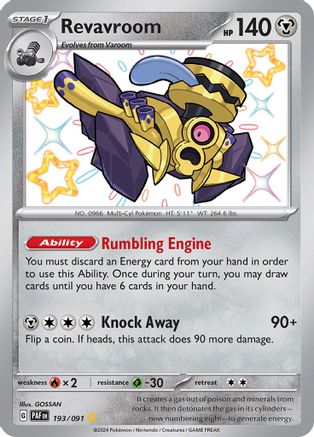 POKEMON TCG - Revavroom 193/091 SV Paldean Fates - Shiny Rare