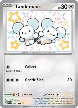POKEMON TCG - Tandemaus 209/091 SV Paldean Fates - Shiny Rare