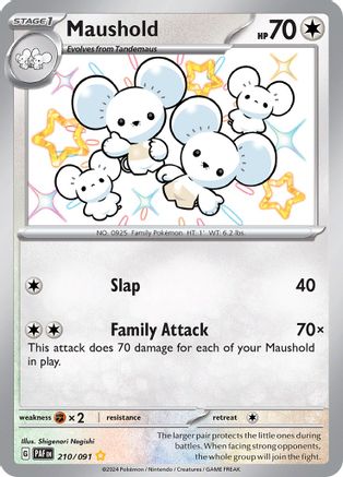 POKEMON TCG - Maushold 210/091 SV Paldean Fates - Shiny Rare
