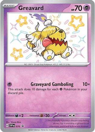 POKEMON TCG - Greavard 070 SV Scarlet & Violet Promo Cards - Promo