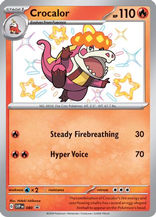 POKEMON TCG - Crocalor 080 SV Scarlet & Violet Promo Cards - Promo