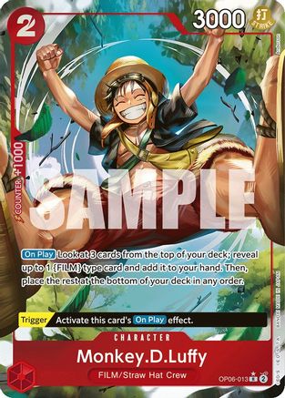 ONE PIECE TCG - Monkey.D.Luffy (Alternate Art) OP06-013 Wings of the Captain - Rare