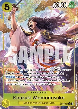 ONE PIECE TCG - Kouzuki Momonosuke (Alternate Art) OP06-107 Wings of the Captain - Super Rare