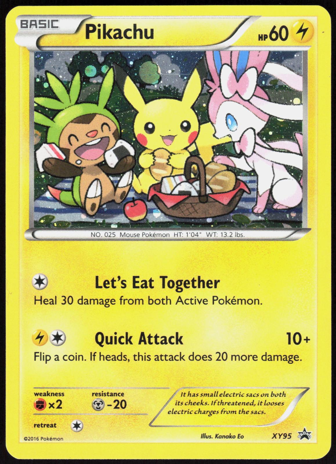 PIKACHU XY95 XY PROMO POKEMON PROMO HOLO LP