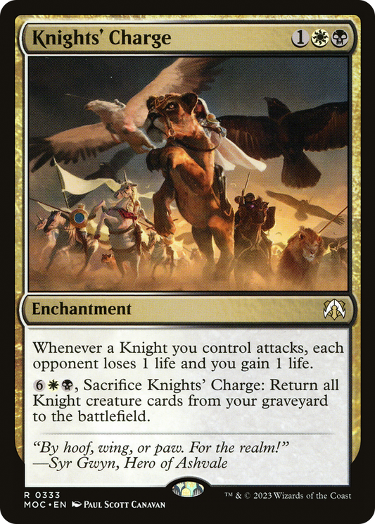 MAGIC: THE GATHERING  - Knights' Charge (MOC-333) - March of the Machine Commander