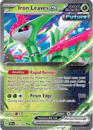 POKEMON TCG - Iron Leaves ex 025/162 SV05 Temporal Forces - Double Rare