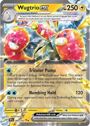 POKEMON TCG - Wugtrio ex 060/162 SV05 Temporal Forces - Double Rare