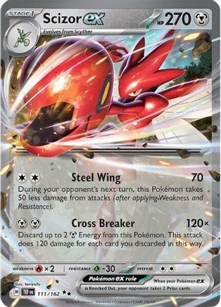 POKEMON TCG - Scizor ex 111/162 SV05 Temporal Forces - Double Rare