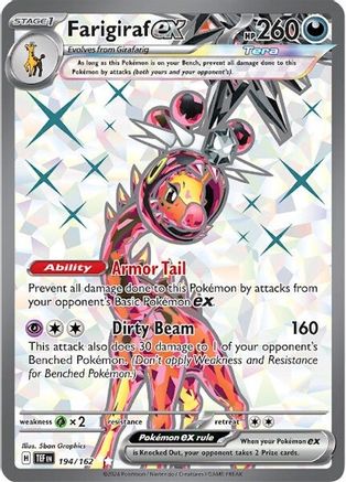POKEMON TCG - Farigiraf ex 194/162 SV05 Temporal Forces - Ultra Rare