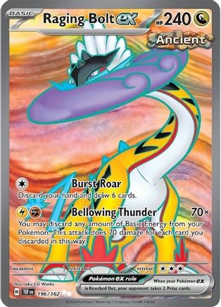 POKEMON TCG - Raging Bolt ex 196/162 SV05 Temporal Forces - Ultra Rare