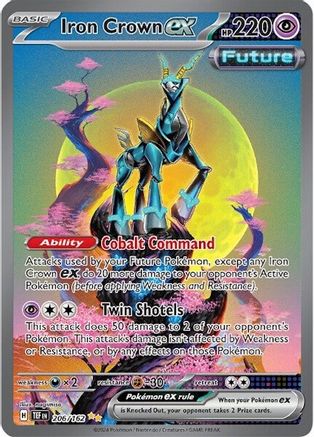 POKEMON TCG - Iron Crown ex 206/162 SV05 Temporal Forces - Special Illustration Rare