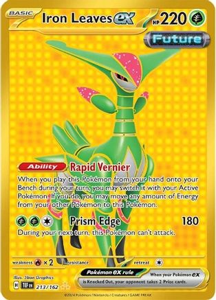 POKEMON TCG - Iron Leaves ex 213/162 SV05 Temporal Forces - Hyper Rare