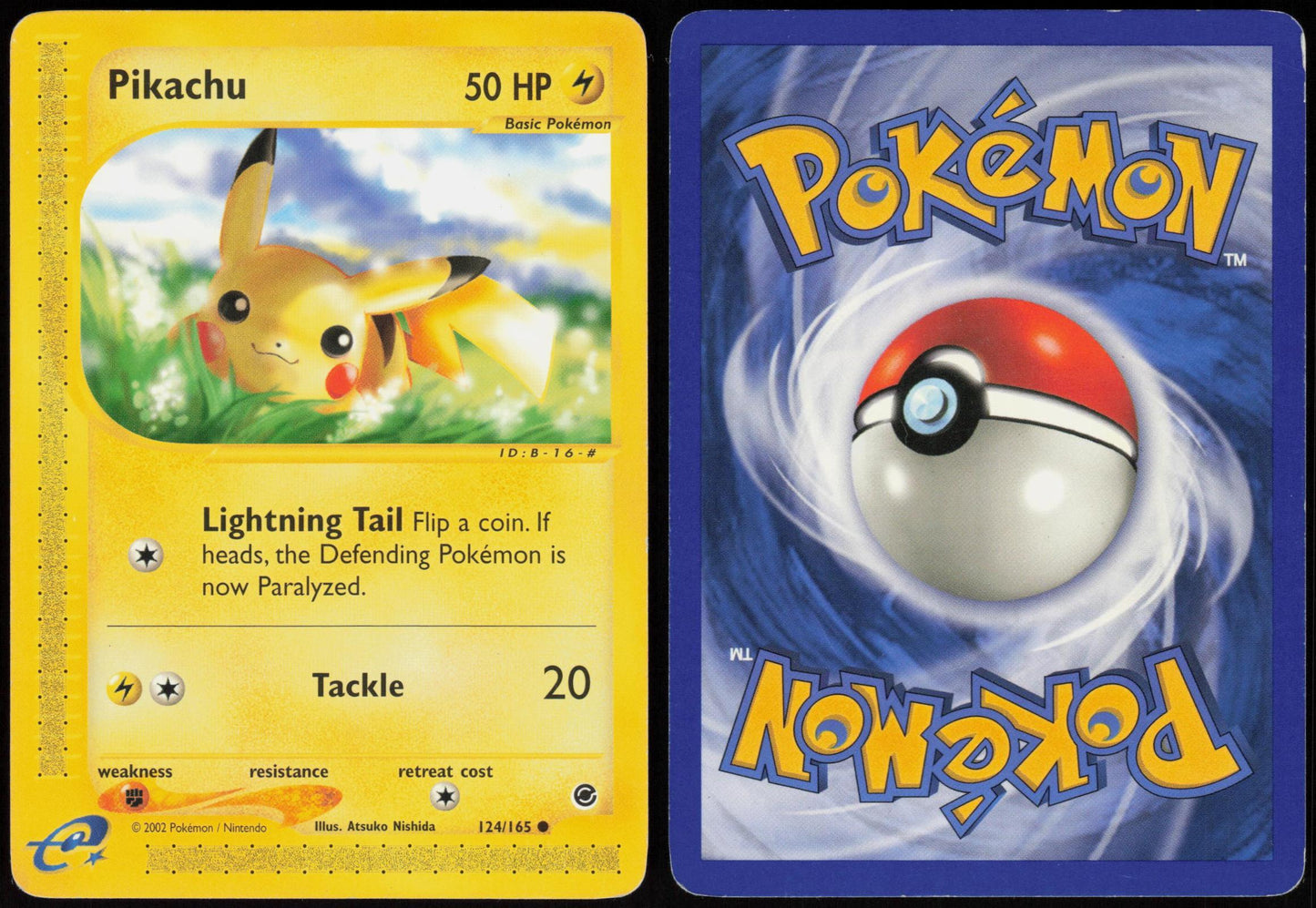 PIKACHU 124/165 EXPEDITION BASE SET POKEMON COMMON MP