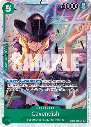 ONE PIECE TCG - Cavendish EB01-012 Extra Booster Memorial Collection - Super Rare