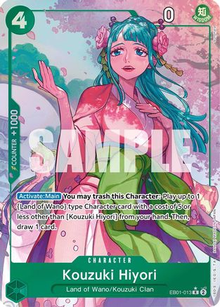 ONE PIECE TCG - Kouzuki Hiyori (Alternate Art) EB01-013 Extra Booster Memorial Collection - Rare