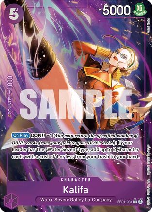 ONE PIECE TCG - Kalifa (Alternate Art) EB01-031 Extra Booster Memorial Collection - Rare