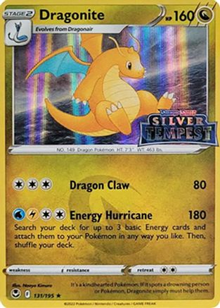 POKEMON TCG - Dragonite (Silver Tempest Stamped) 131 SWSH Sword & Shield Promo Cards - Holo Rare