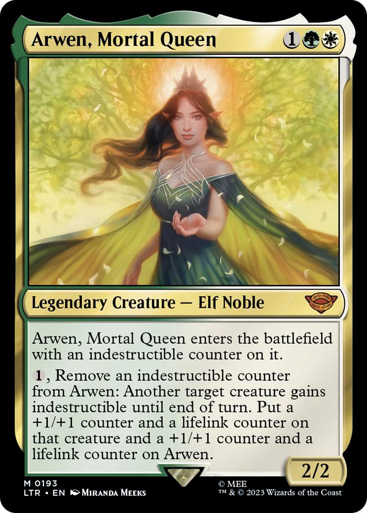 MAGIC: THE GATHERING  - Arwen, Mortal Queen (LTR-193) - The Lord of the Rings: Tales of Middle-earth Foil