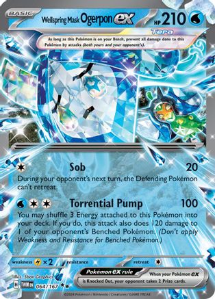 POKEMON TCG - Wellspring Mask Ogerpon ex 064/167 SV06 Twilight Masquerade - Double Rare