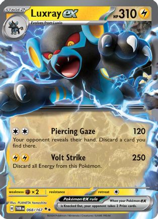 POKEMON TCG - Luxray ex 068/167 SV06 Twilight Masquerade - Double Rare
